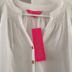 Lilly Pulitzer white blouse size Medium
